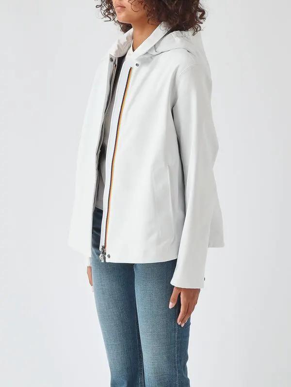K-Way Giacca Donna Bleizou Bonded Bianco Naturale DD4 - Vista laterale