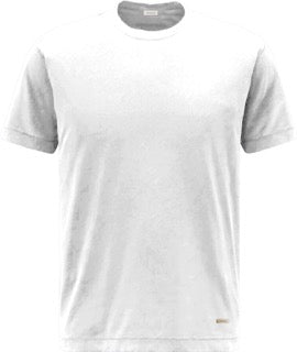 Maglietta bianca Heskimo HE1410007 T-shirt, vista frontale con scollo rotondo e tessuto morbido, ideale per look casual.