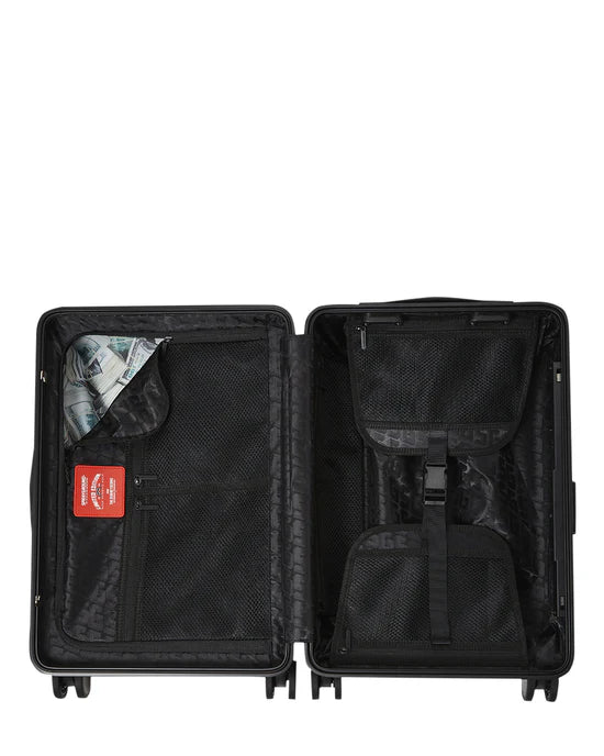 SPRAYGROUND CL257  SUITECASE PEEKING CHARACTER CHECK CARRY ON LUGGAGE - Atelier Fratelli Carbè