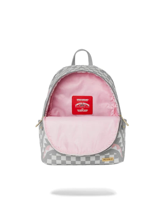 SPRAYGROUND B7849  BACKPACK KNIT SHARKS IN PARIS IN CREAM SAVAGE - Atelier Fratelli Carbè