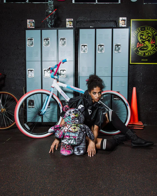 SPRAYGROUND B8052  BACKPACK SPLIT CYBERSHARK MONEYBEAR TEDDY BEAR - Atelier Fratelli Carbè