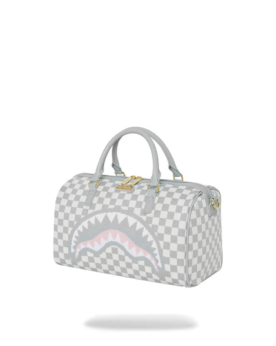 SPRAYGROUND D7850  HAND BAG KNIT SHARKS IN PARIS IN CREAM MINI DUFFLE - Atelier Fratelli Carbè