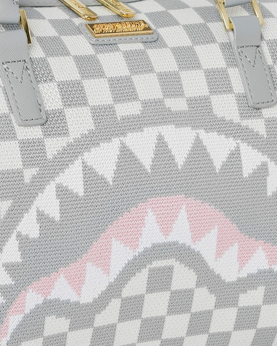 SPRAYGROUND D7850  HAND BAG KNIT SHARKS IN PARIS IN CREAM MINI DUFFLE - Atelier Fratelli Carbè