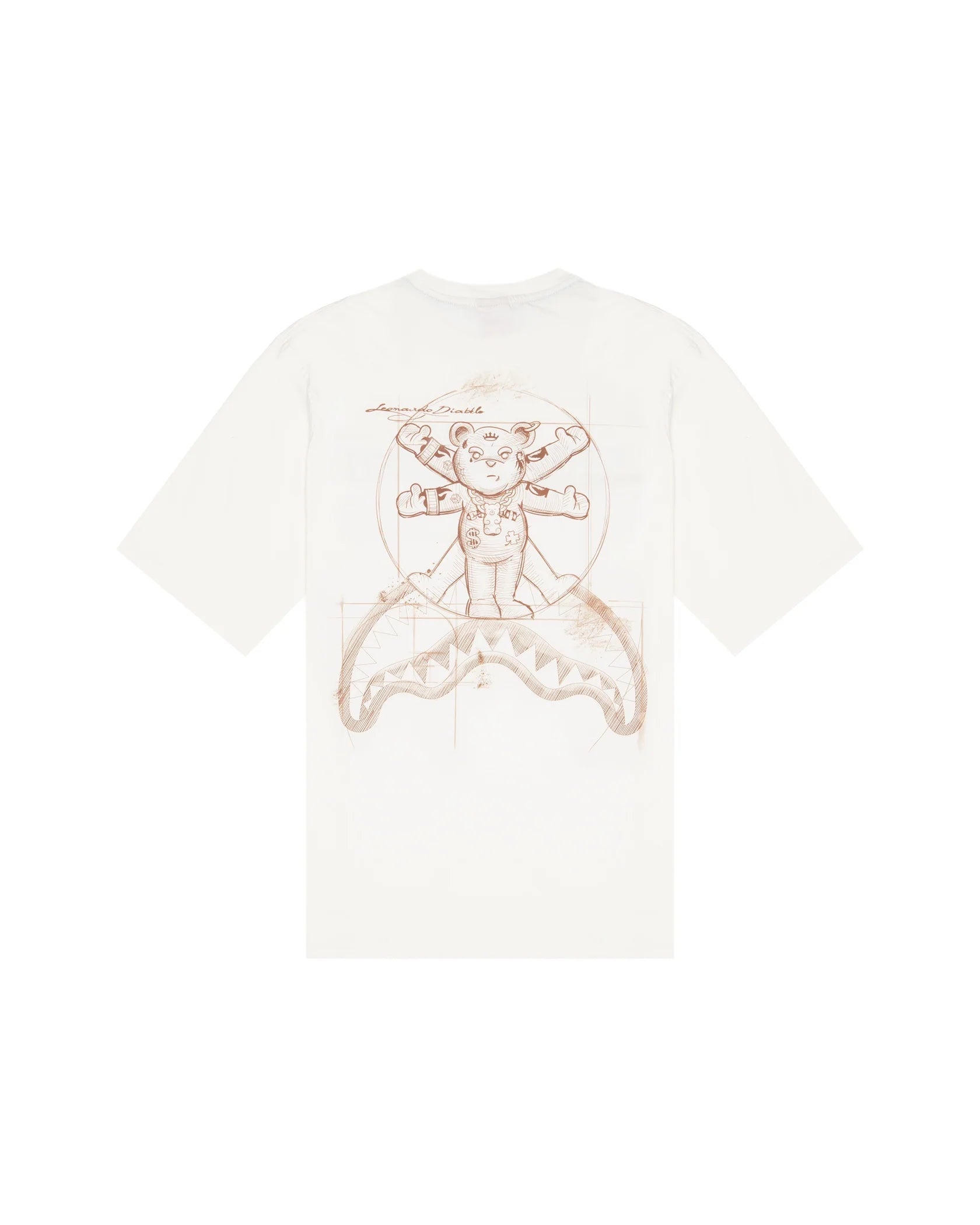 SPRAYGROUND SP869IVO  T-SHIRT DIABLO BEAR RENAISSANCE OVER IVORY