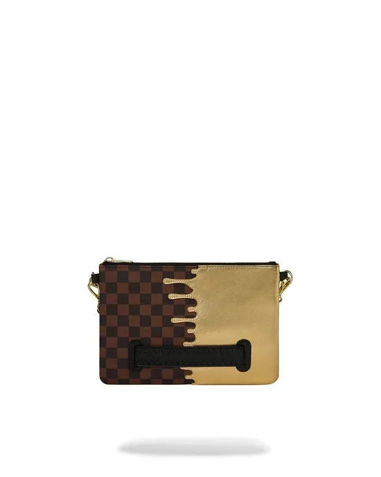 SPRAYGROUND B9344 CLUTCH SHARKS IN PARIS GOLD DRIP CROSSOVER by SPRAYGROUND