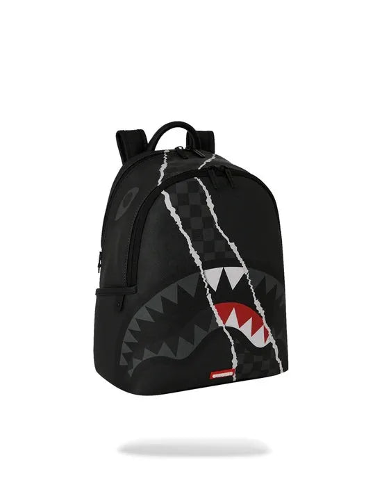 SPRAYGROUND B9347 BACKPACK CENTER RIP REVEALING GRAY CHECK SAVAGE by SPRAYGROUND