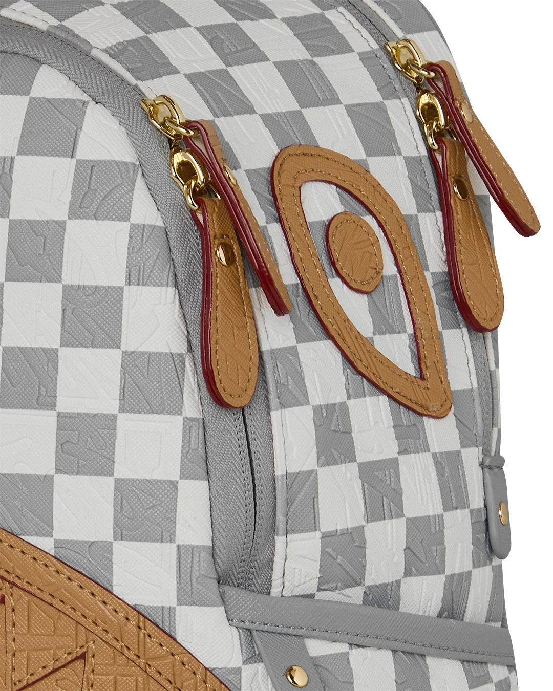 SPRAYGROUND B9396  BACKPACK EMBOSSED CREAM CHECK SAVAGE