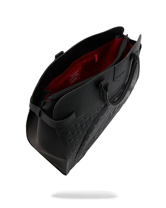 SPRAYGROUND T9556 SHOULDER BAG RAISED CHECK BRIEFCASE BAG by SPRAYGROUND