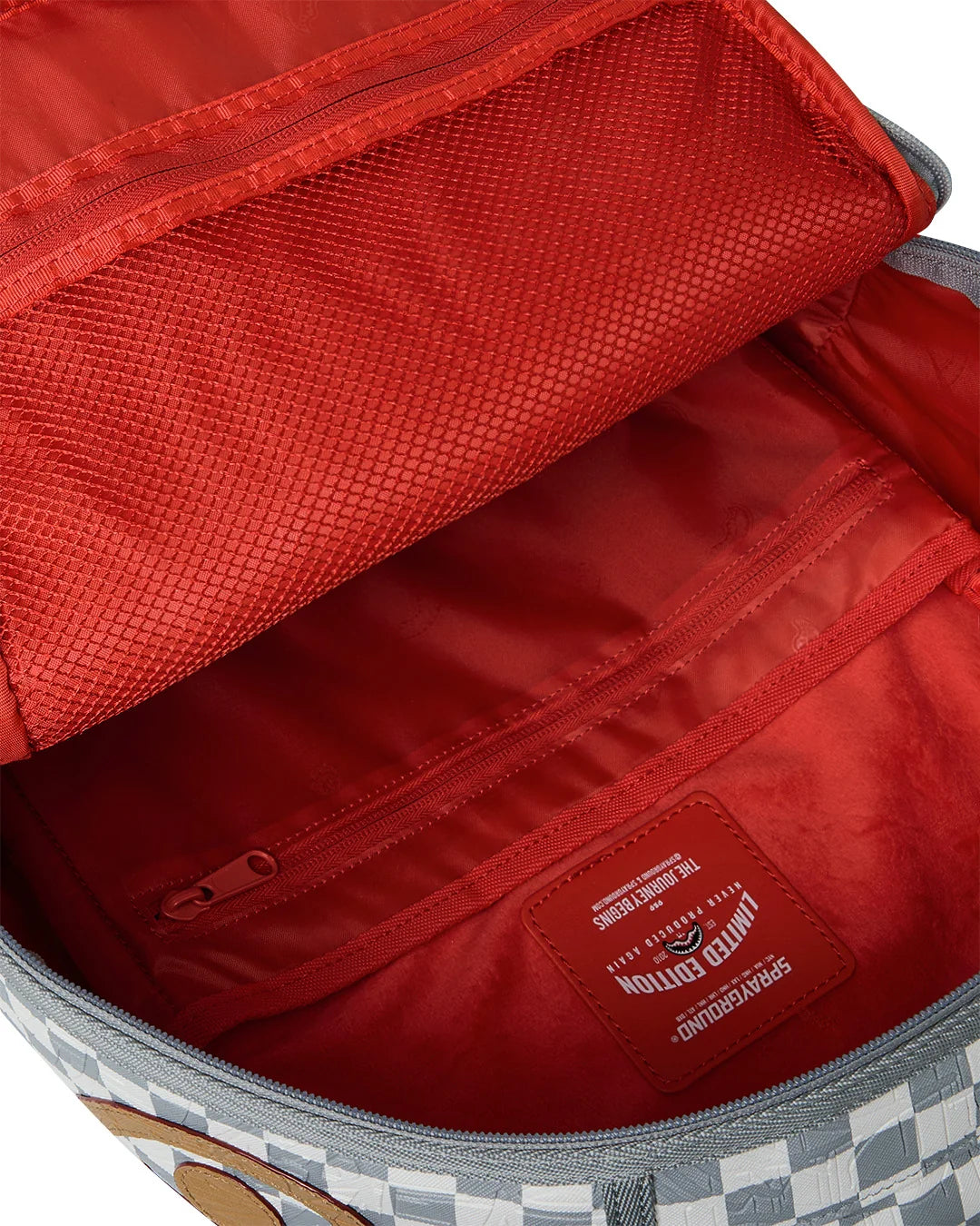 SPRAYGROUND B8593  BACKPACK EMBOSSED CREAM CHECK