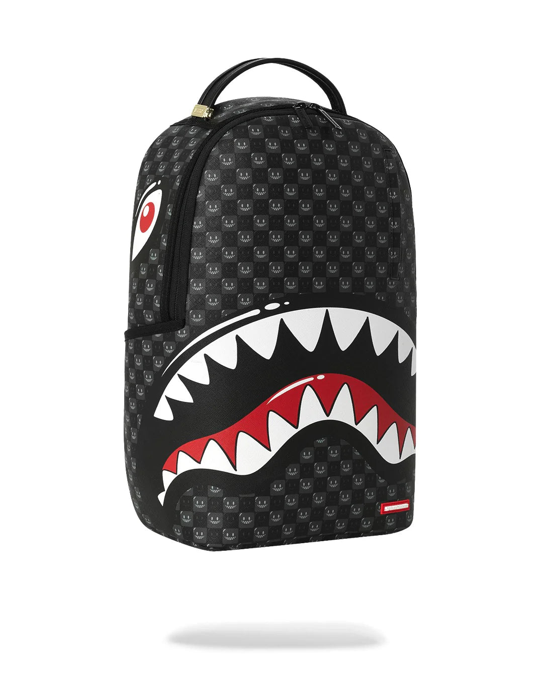 SPRAYGROUND B8633  BACKPACK SHARKS IN PARIS WTF BUBBLY BLACK CHECK BACKPACK