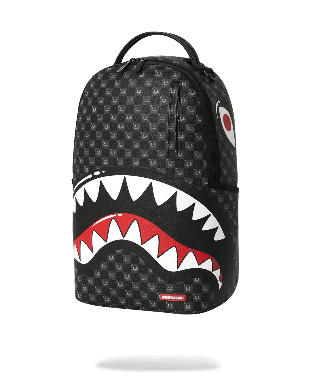 SPRAYGROUND B8633  BACKPACK SHARKS IN PARIS WTF BUBBLY BLACK CHECK BACKPACK