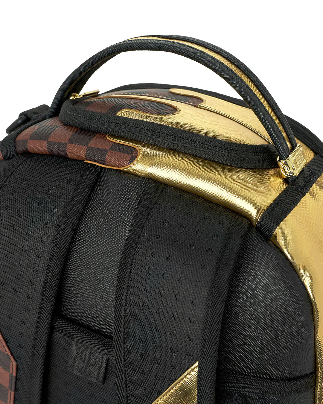 SPRAYGROUND B9250  BACKPACK SHARKS IN PARIS GOLD DRIP BACKPACK