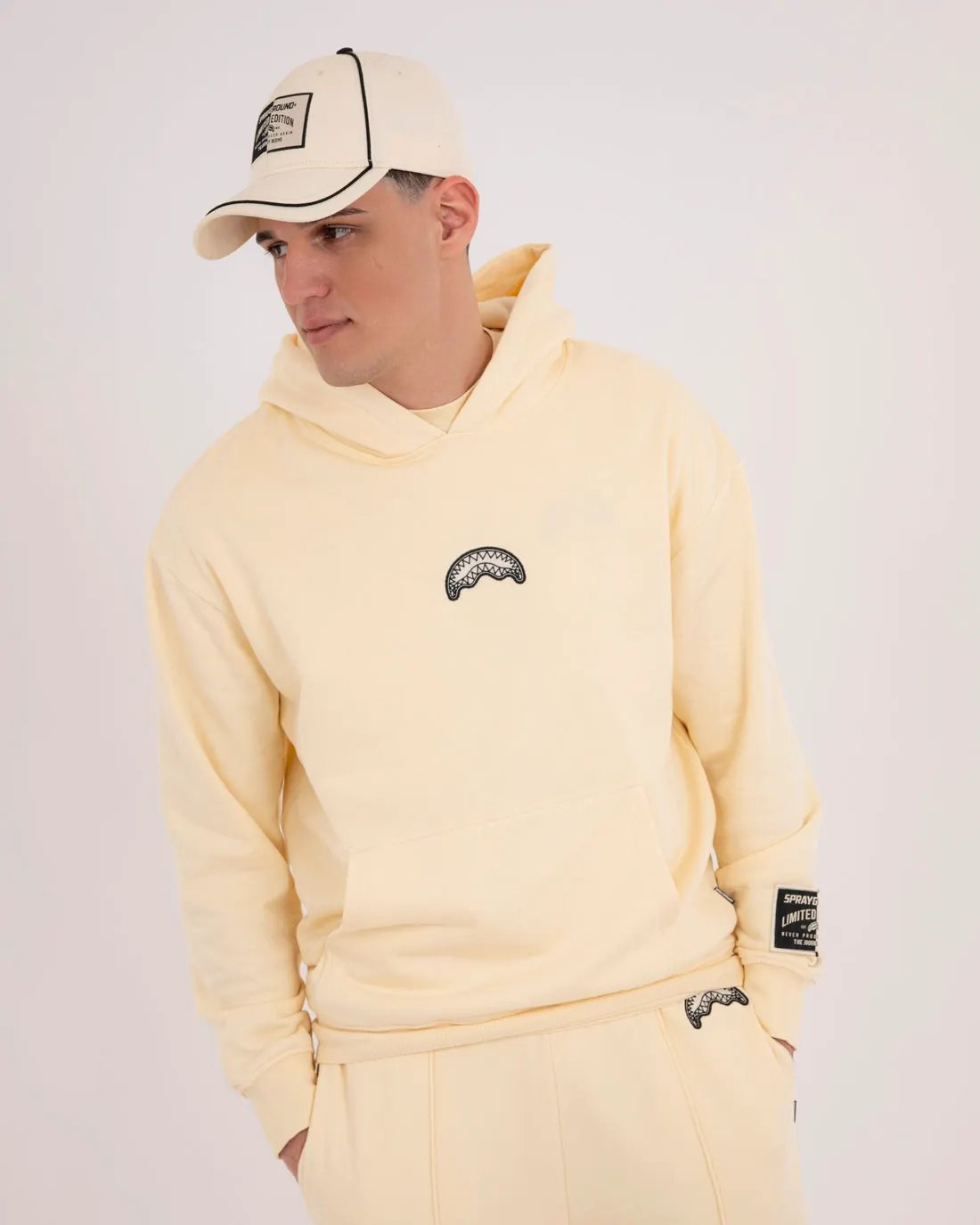 Cappellino Sprayground Pure Cap Cream vista frontale