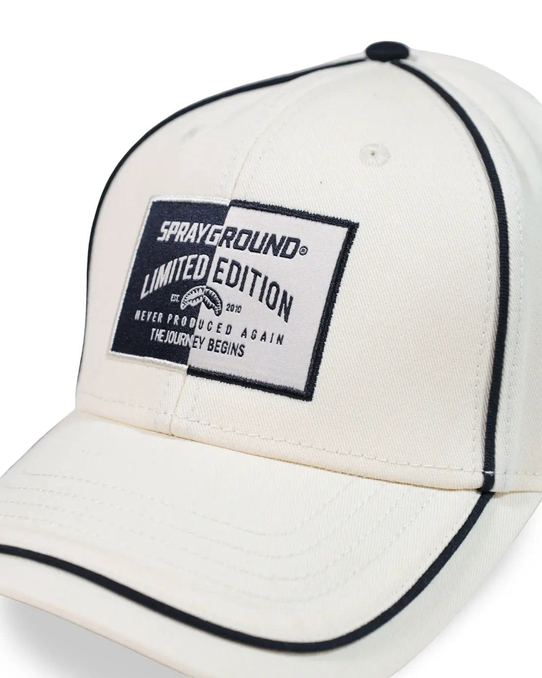 Sprayground Pure Cap Cream dettaglio struttura a pannelli
