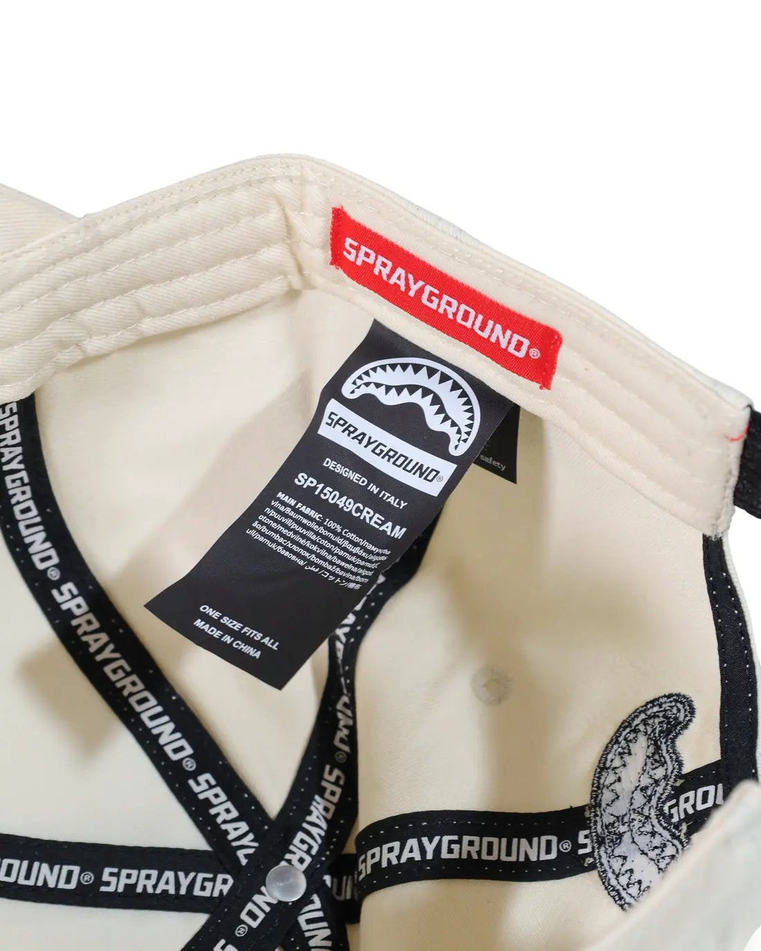 Sprayground Pure Cap Cream packaging ed etichette ufficiali