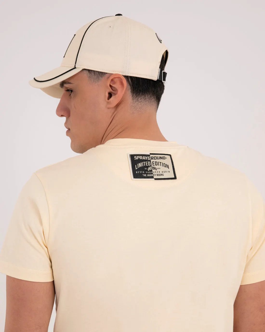 Cappellino Sprayground Pure Cap Cream profilo laterale