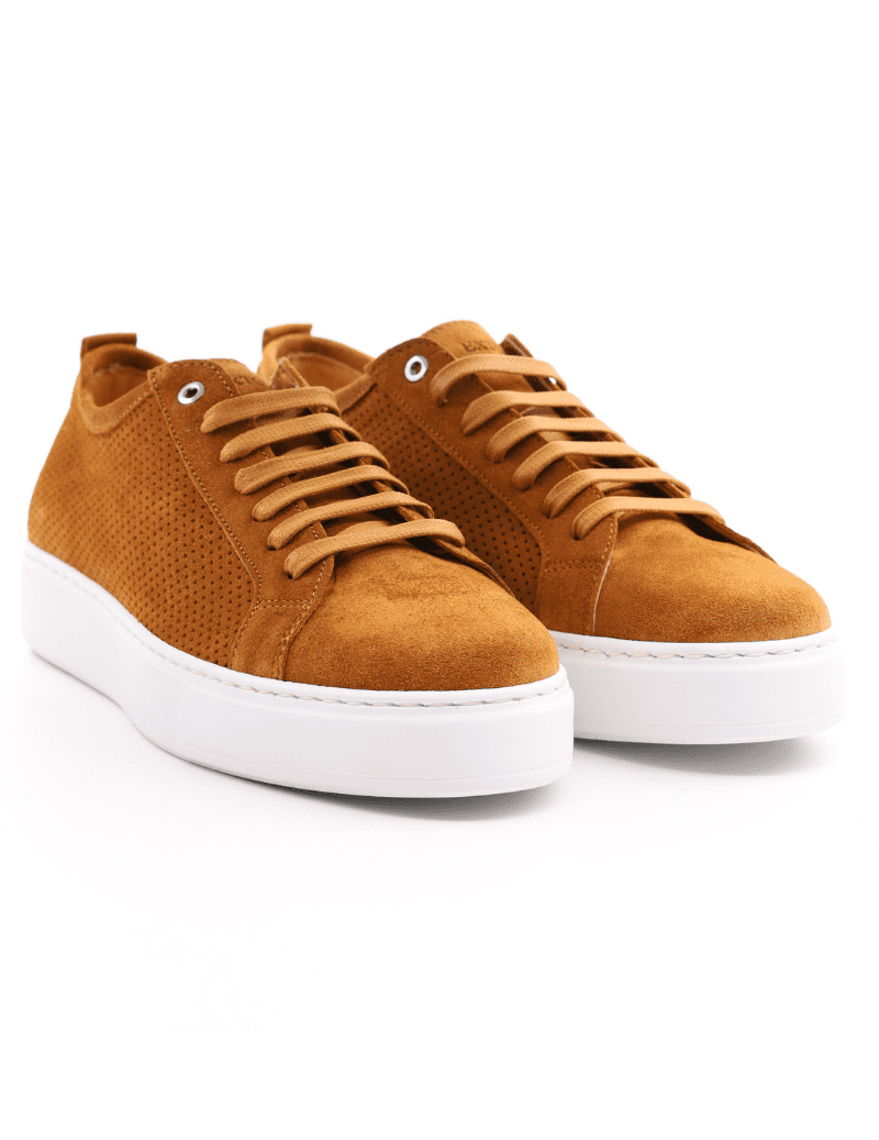 Baskets EXTON 565 BURNT en daim perforé