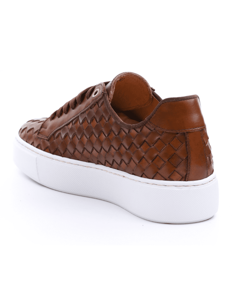 EXTON 526 CROKE CUIR TISSÉ GÉNÉRIQUE DE TIROIR À CHAUSSURES AVANT TISSÉ