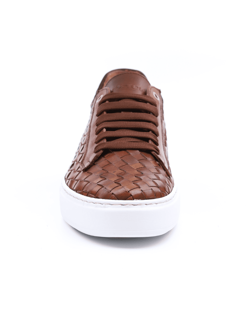EXTON 526 CROKE CUIR TISSÉ GÉNÉRIQUE DE TIROIR À CHAUSSURES AVANT TISSÉ