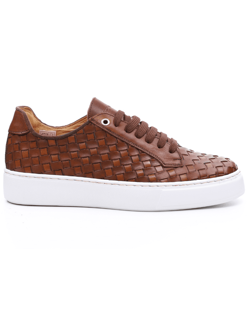 EXTON 526 CROKE CUIR TISSÉ GÉNÉRIQUE DE TIROIR À CHAUSSURES AVANT TISSÉ