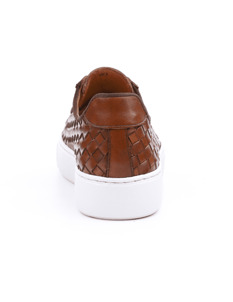 EXTON 526 CROKE CUIR TISSÉ GÉNÉRIQUE DE TIROIR À CHAUSSURES AVANT TISSÉ