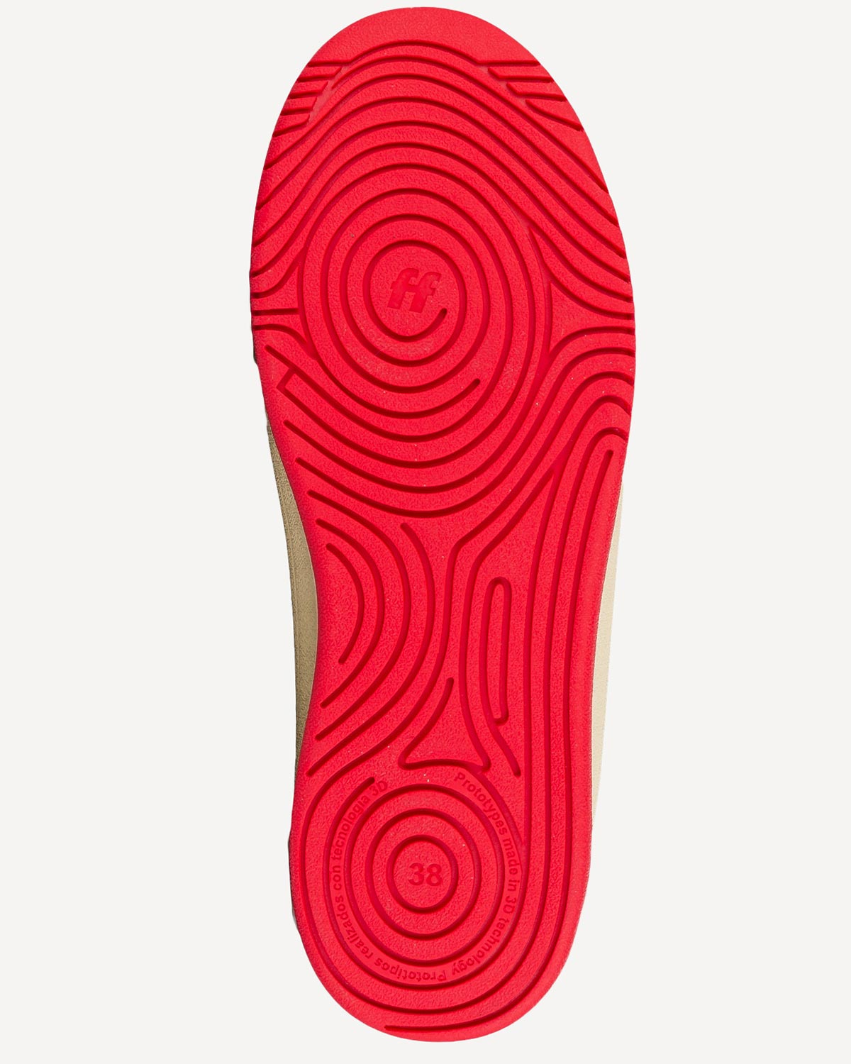 Baskets FOAMERS F2 004 OFF WHITE ROUGES en caoutchouc EVA