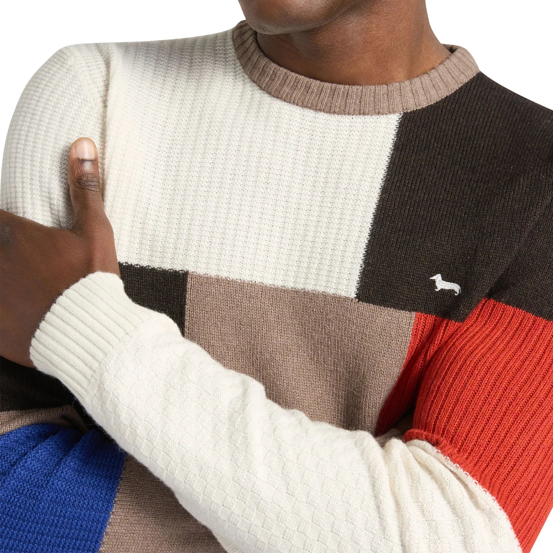 Harmont&Blaine HRP787030646 704  KNIT PARICOLLO COLOR BLOCK RASATO + 3D - Atelier Fratelli Carbè