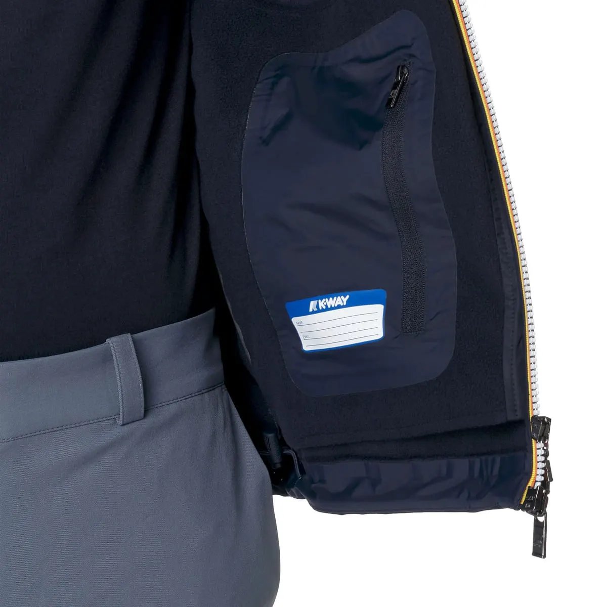 K-WAY K6131BW Jacko Bonded - dettaglio cappuccio e colletto - Blue Depth