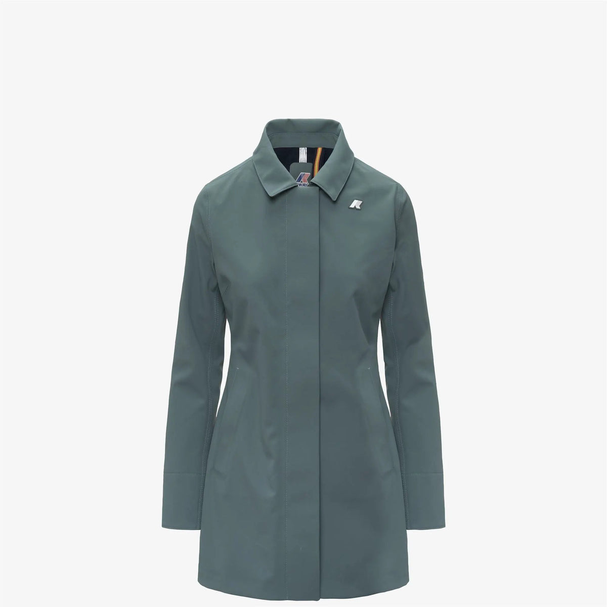 K-WAY Mathy Bonded K2148BW (D0M) - Green Balsam / Blue Dept, senza cappuccio