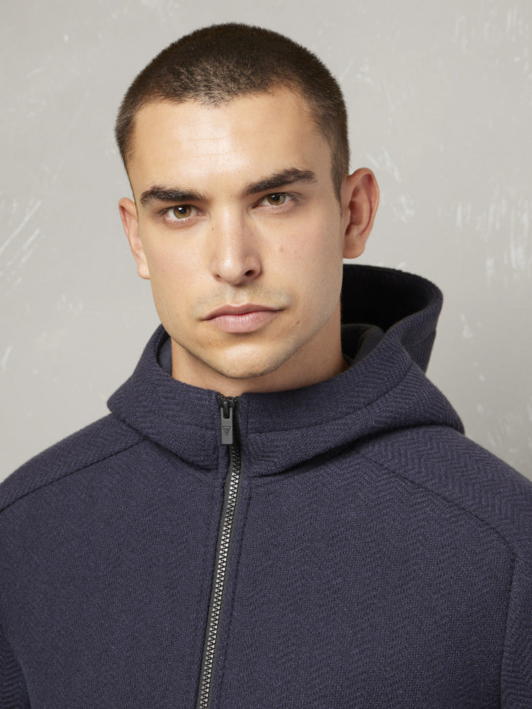 MACRON MCH FCF FRANCESCO NAV  HOODIE FRANCESCO HOODED JACKET - Atelier Fratelli Carbè