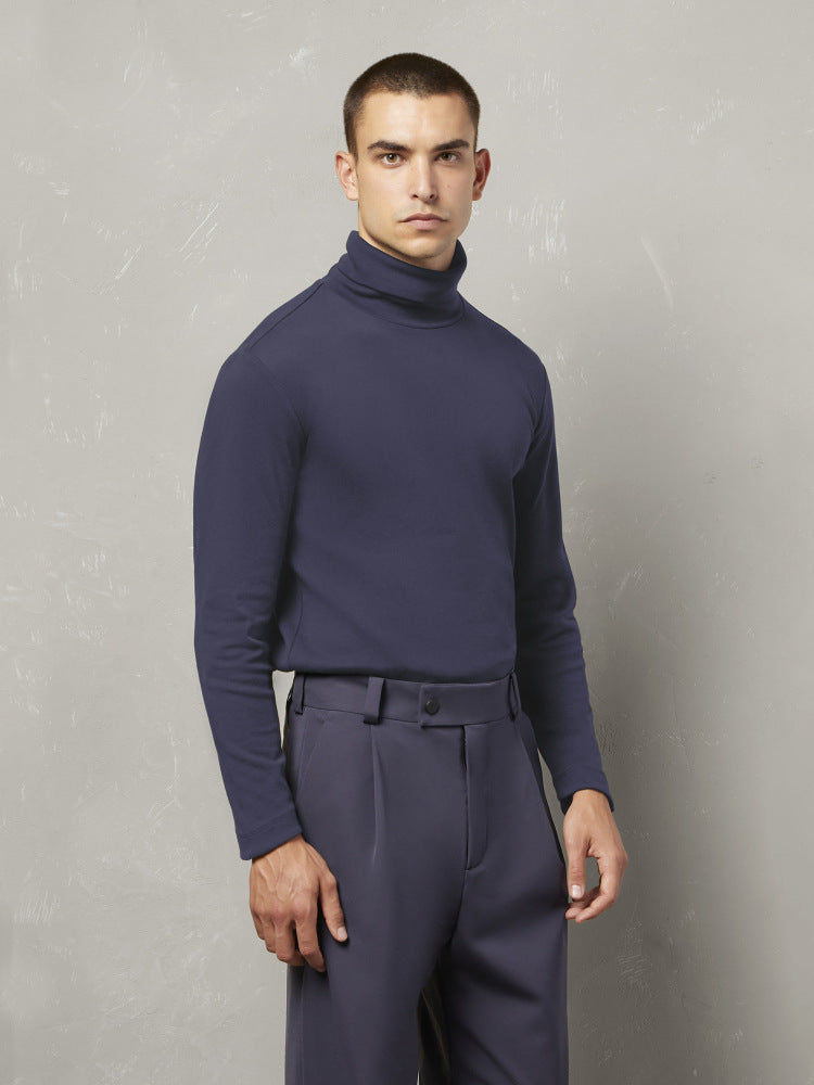 MACRON MCH FCF SCOTTIE HIGH NECK NAVY  TURTLENECK KNIT CICLISTA COT - Atelier Fratelli Carbè