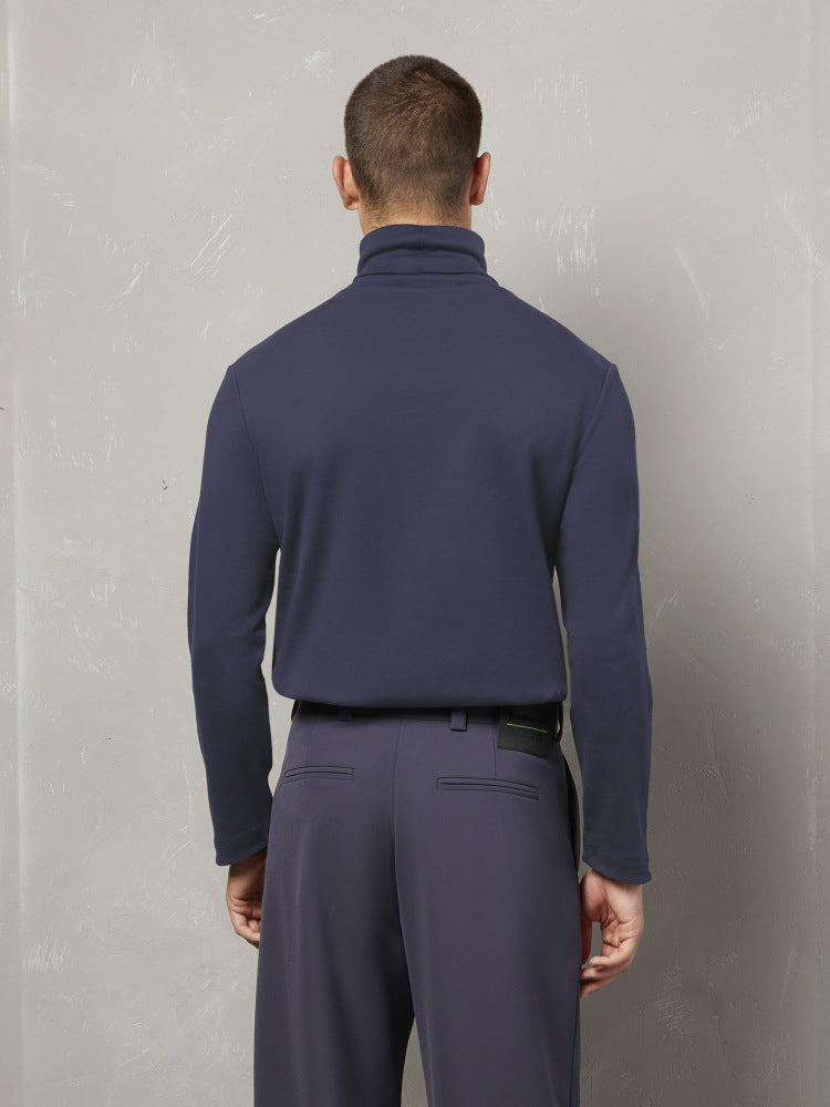 MACRON MCH FCF SCOTTIE HIGH NECK NAVY  TURTLENECK KNIT CICLISTA COT - Atelier Fratelli Carbè