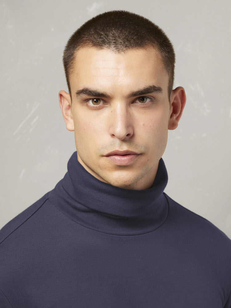 MACRON MCH FCF SCOTTIE HIGH NECK NAVY  TURTLENECK KNIT CICLISTA COT - Atelier Fratelli Carbè