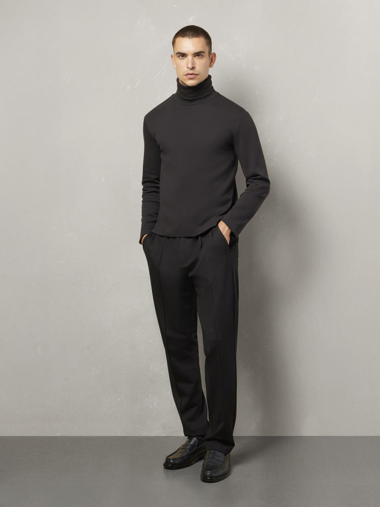 MACRON MCH FCF SCOTTIE HIGH NECK  BLK  TURTLENECK KNIT CICLISTA COT - Atelier Fratelli Carbè