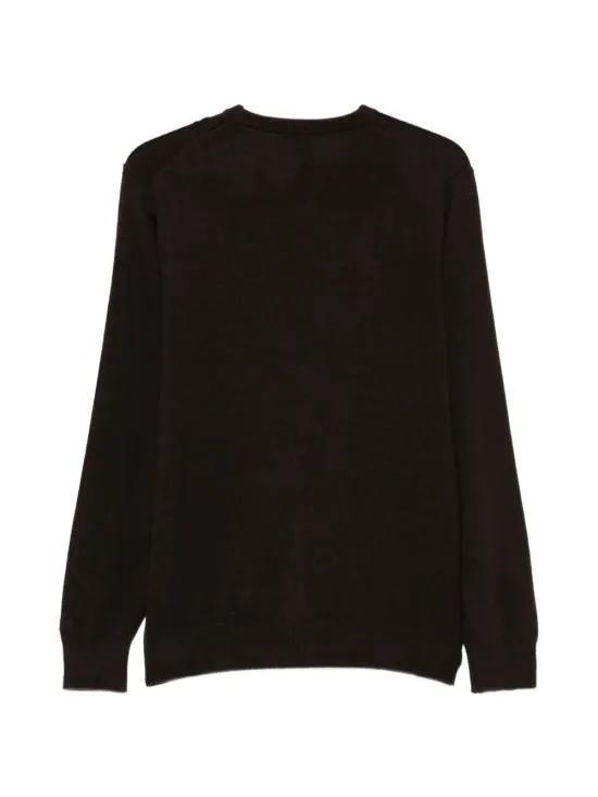 SAINT BARTH REGE008 00022M - Maglione girocollo colore Dark Brown - vista indossato