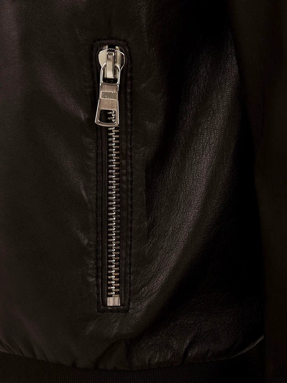 The Jack Leathers Derek Seamless Blouson Bomber Nappa Dark Brown - Vista Laterale