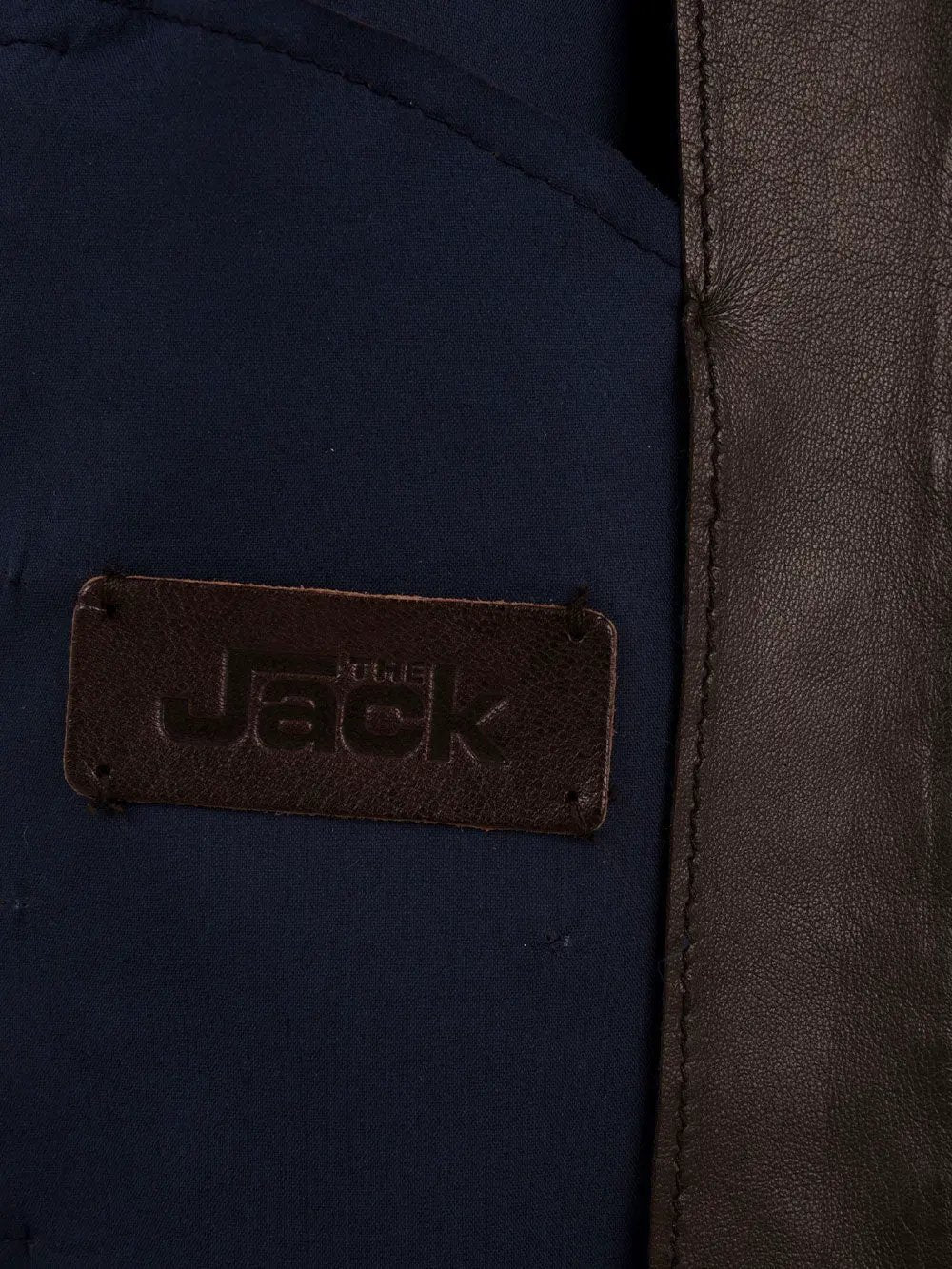 The Jack Leathers Derek Seamless Blouson Bomber Nappa Dark Brown - Dettaglio Zip
