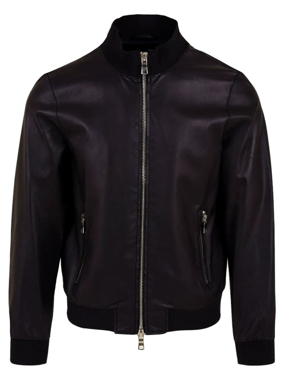 The Jack Leathers Derek Seamless Blouson Bomber Nappa Blu - Fronte