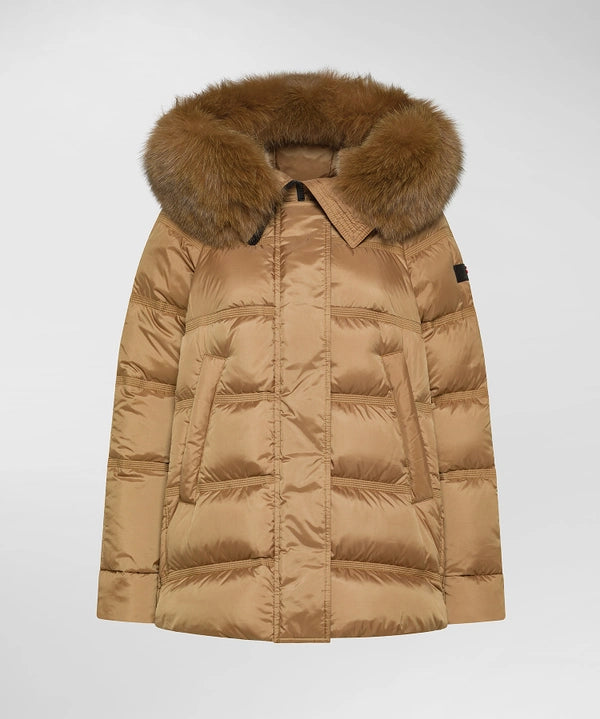 PEUTEREY TAKAN MQN 04 FUR  PED543901181967894  DOWN JACKET Puffer jacket con bordo in pelliccia - Atelier Fratelli Carbè