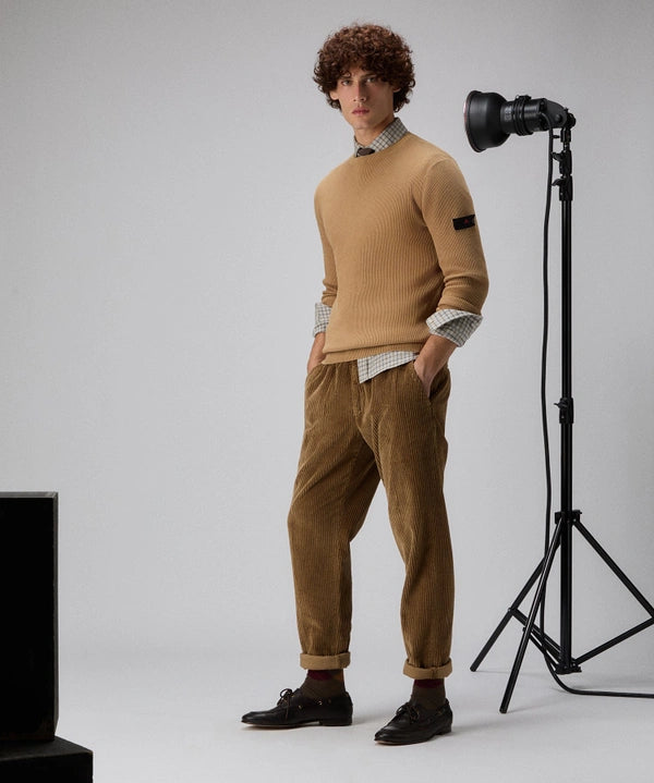 PEUTEREY GARGALLO FW02 PEU561799012365  995  KNIT Maglia in cotone a costa inglese - Atelier Fratelli Carbè