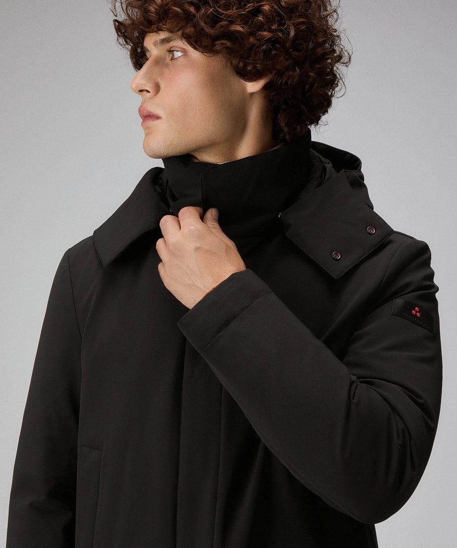 PEUTEREY KRUGER TJ01 PEU562501191942 NER  TRENCH Cappotto tecnico in tessuto riciclato - Atelier Fratelli Carbè