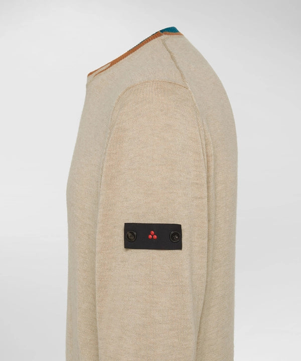 PEUTEREY NEW MARLON 04 PEU5693 99011947 852  KNITTED JACKET Maglione con dettagli colorati a contrasto - Atelier Fratelli Carbè