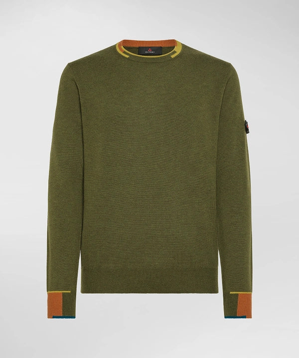 PEUTEREY NEW MARLON 04 PEU5693 99011947 690  KNITTED JACKET Maglione con dettagli colorati a contrasto - Atelier Fratelli Carbè