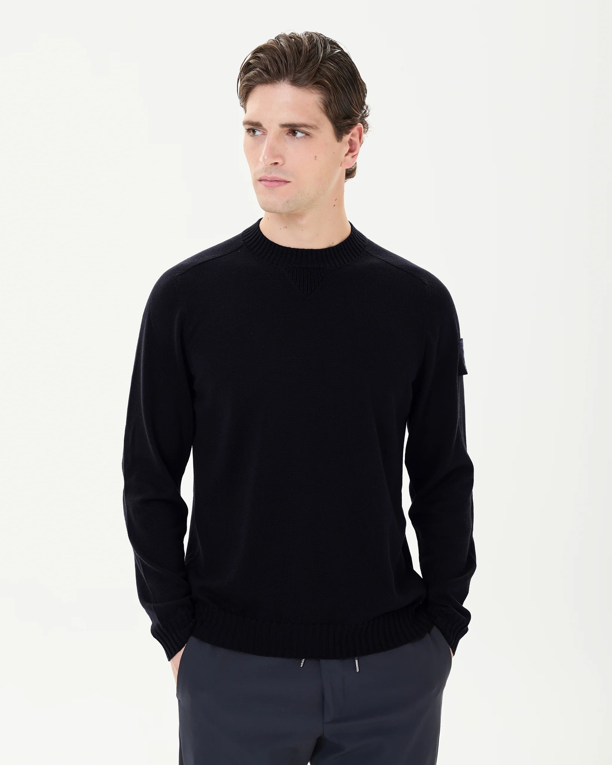 PREMIATA PMG 21 BLUE  KNIT MAGLIA GIRO MERINOS - Atelier Fratelli Carbè