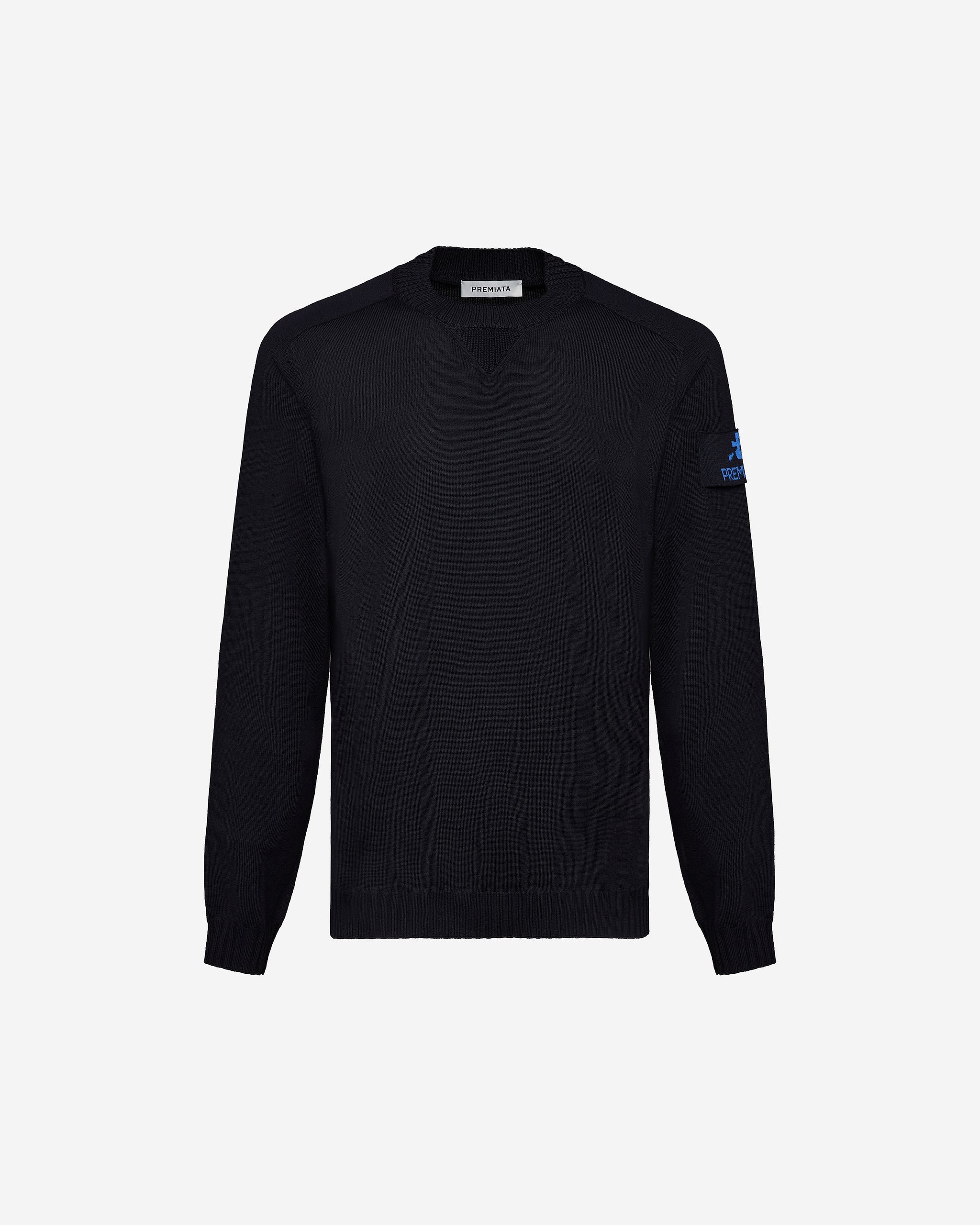 PREMIATA PMG 21 BLUE  KNIT MAGLIA GIRO MERINOS - Atelier Fratelli Carbè