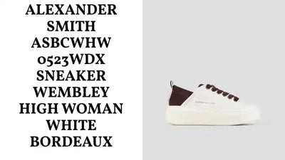 ALEXANDER SMITH ASBCWHW 0523WDX SNEAKER WEMBLEY HIGH WOMAN WHITE BORDEAUX by@Outfy
