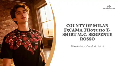 COUNTY OF MILAN F5CAMA TH033 110 T-SHIRT M.C. SERPENTE ROSSO by@Outfy