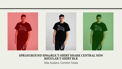 SPRAYGROUND SP831BLK T-SHIRT SHARK CENTRAL NEW REGULAR T-SHIRT BLK by@Outfy