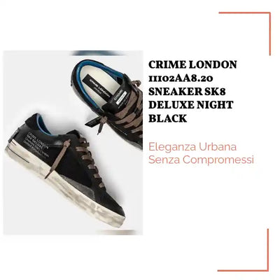 CRIME LONDON 11102AA8.20 SNEAKER SK8 DELUXE NIGHT BLACK by@Outfy
