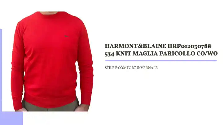 Harmont&amp;Blaine HRP012030788 534 KNIT MAGLIA PARICOLLO CO/WO by@Outfy